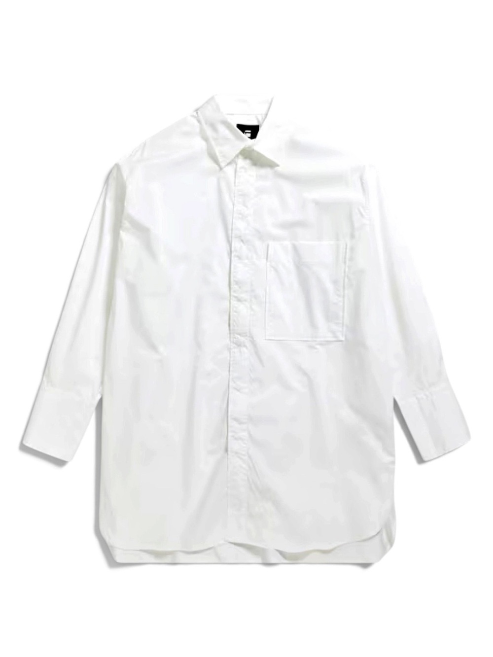 G-Star Oversized White Cotton Button-Up Shirt